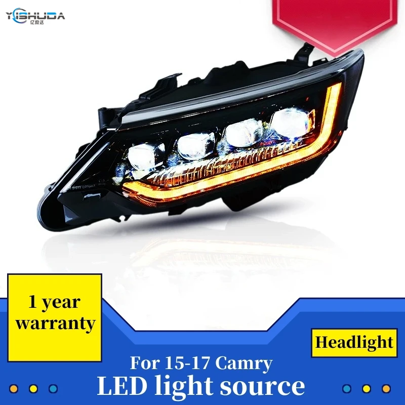 2 шт. автомобильный Стайлинг для Toyota 2015 2017 фара Camry светодиодная дальнего света camry