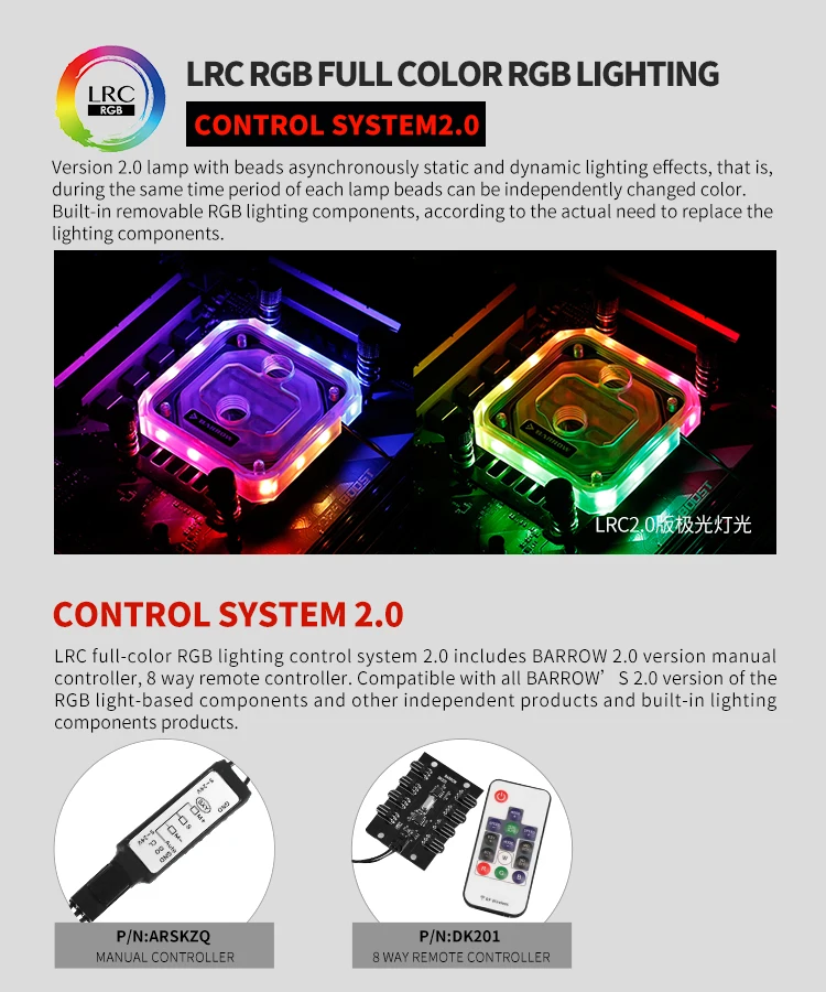 Курган процессор водного блока использовать для AMD RYZEN AM3 AM3+ AM4/RGB светильник совместимый 5 В GND 3PIN разъем в материнской плате/медный радиатор
