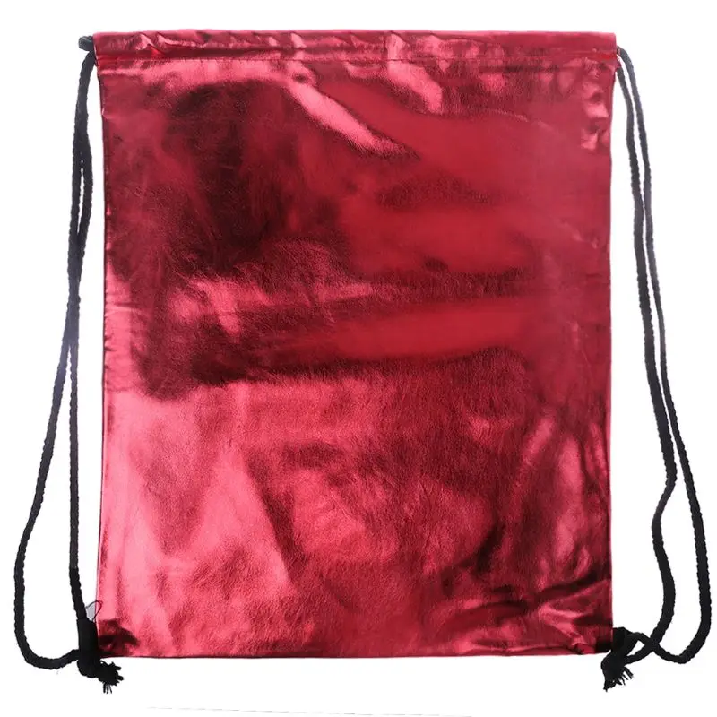 

Waterproof Drawstring Backpack Bag PU Leather Women Sport Gym Bags 20CA