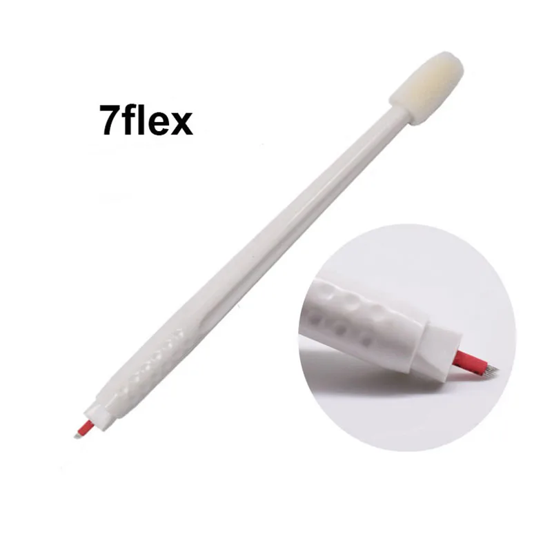 Newest 10pcs 0.16mm/0.2mm Disposable Tattoo Manual Pen 18 U Microblading Eyebrow Pen 18U/12/14/7Flex Tattoo Manual Pen