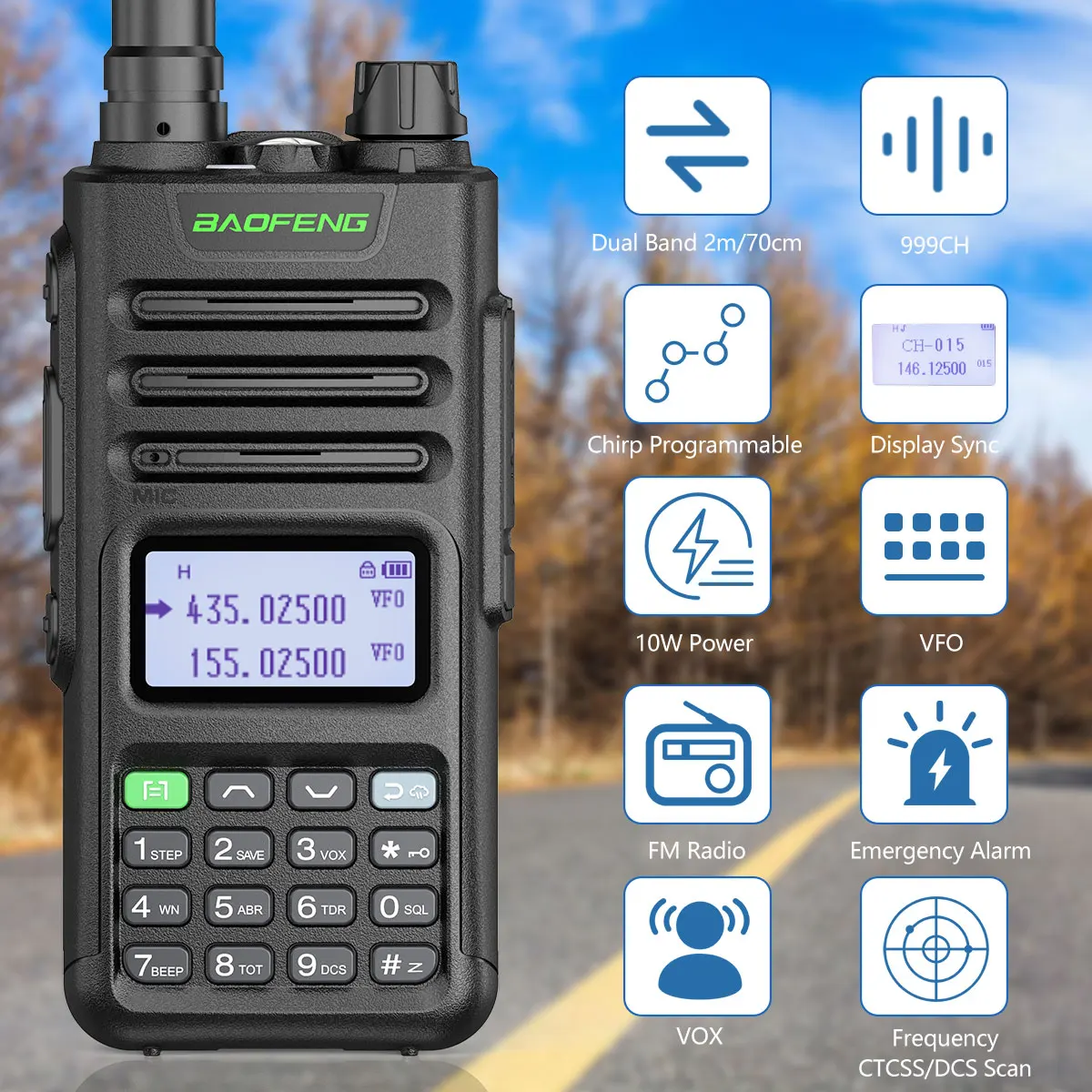 Рация Baofeng UV13 PRO 10 Вт 8800 мАч 999 каналов | Мобильные телефоны и аксессуары