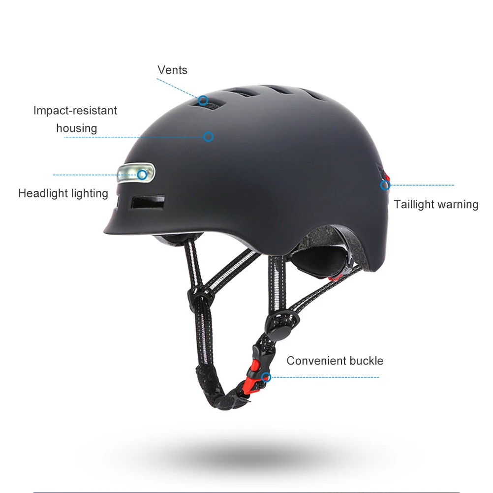 

Cycling Bicycle Helmet MTB Road Bikes Helmets Integrally-mold LED Lighting Reflective EPS+PC Cycling Helmet for Youth Men Women