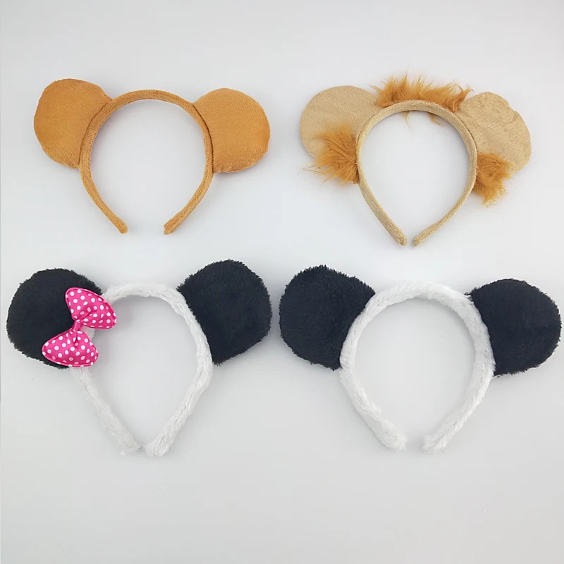 Повязка на голову для детей и взрослых с пандой бантом Головной убор ушками