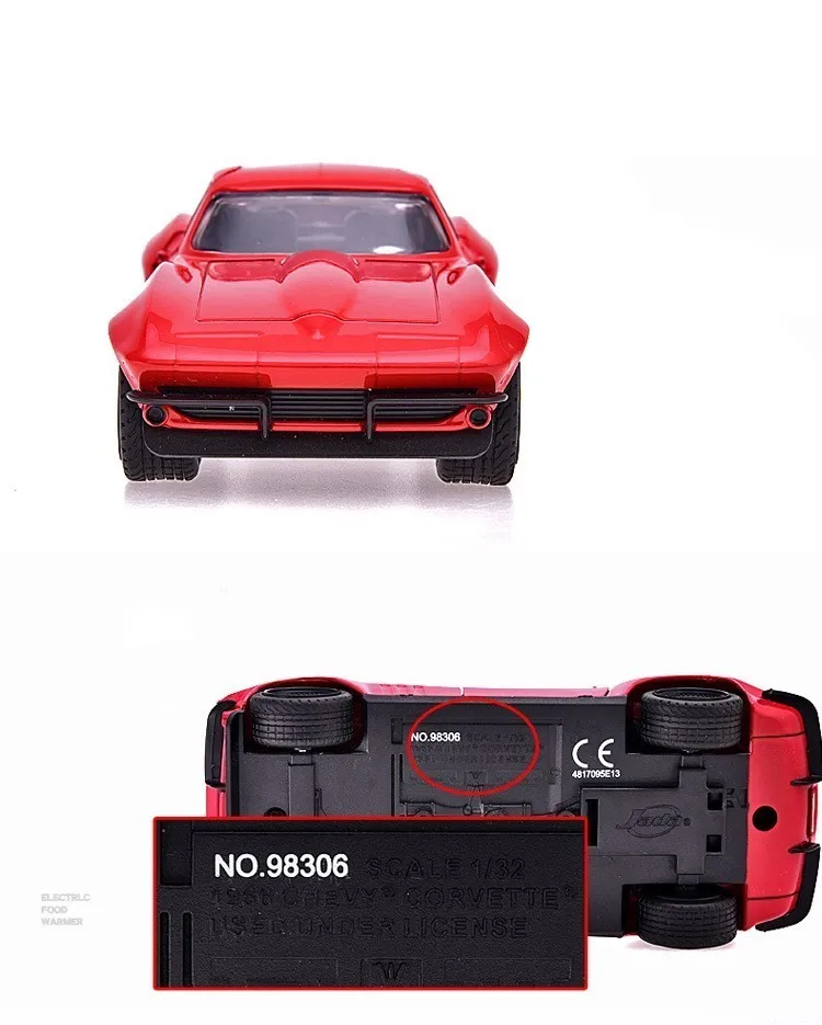 Jada 1:32 Масштаб красный Chevrolet Corvette металлический сплав гоночный автомобиль литые Автомобили Модель игрушки для детей Быстрый Furiou Hots колеса
