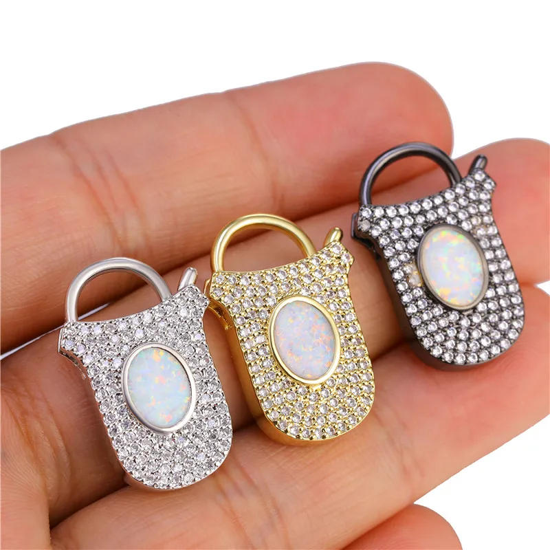 

DIY Jewelry Making Copper Zircon Buttons Can Be Made Into Necklace Bracelet For Women Handmade Clasps Accessories For Jewelry