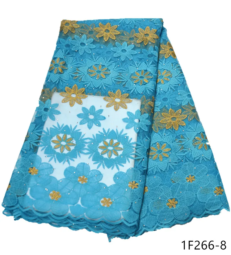 

Newest African Tulle Lace Fabrics With Stones Embroidery Net Lace African French Lace High Quality With Beads Wedding 1F266