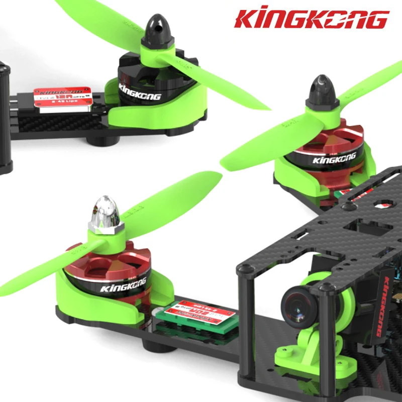 KINGKONG 210 PNP fibra de carbono Мини FPV Квадрокоптер F3 PLUS 200 mW 2204 мотор 12A ESC COMS камера и антенна 10 pares 5040