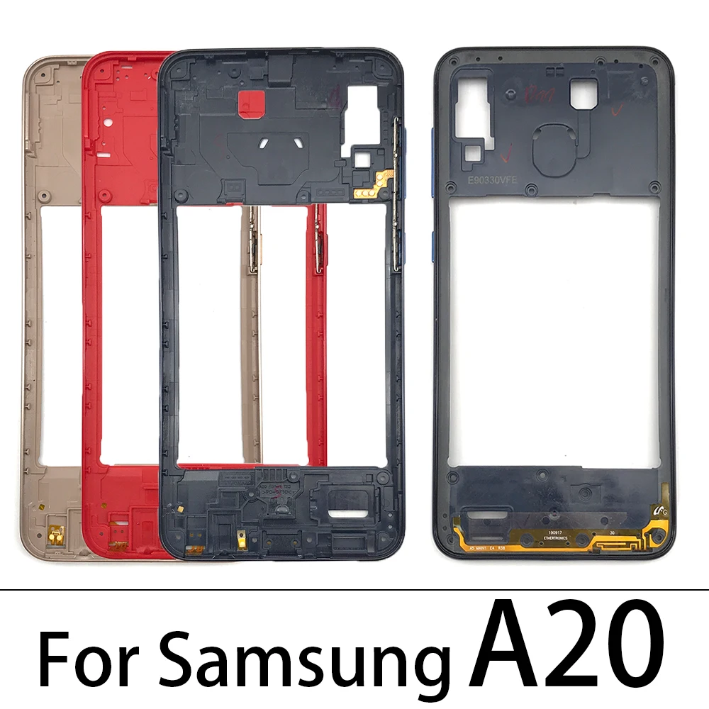 Фото Новая средняя рамка Корпус чехол для Samsung Galaxy A51 A71 A20 A50 среднего телефона пластина задний корпус чехол-накладка №5