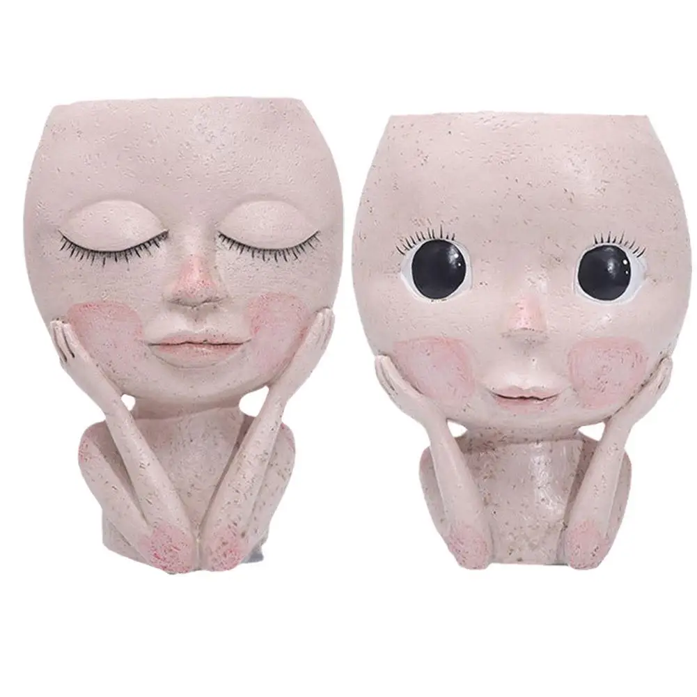 

Ваза с человеческим лицом, украшение, большие глаза, кукла, каучуковый цветочный горшок, фигурка, ремесла, контейнер для хранения, контейнер ...