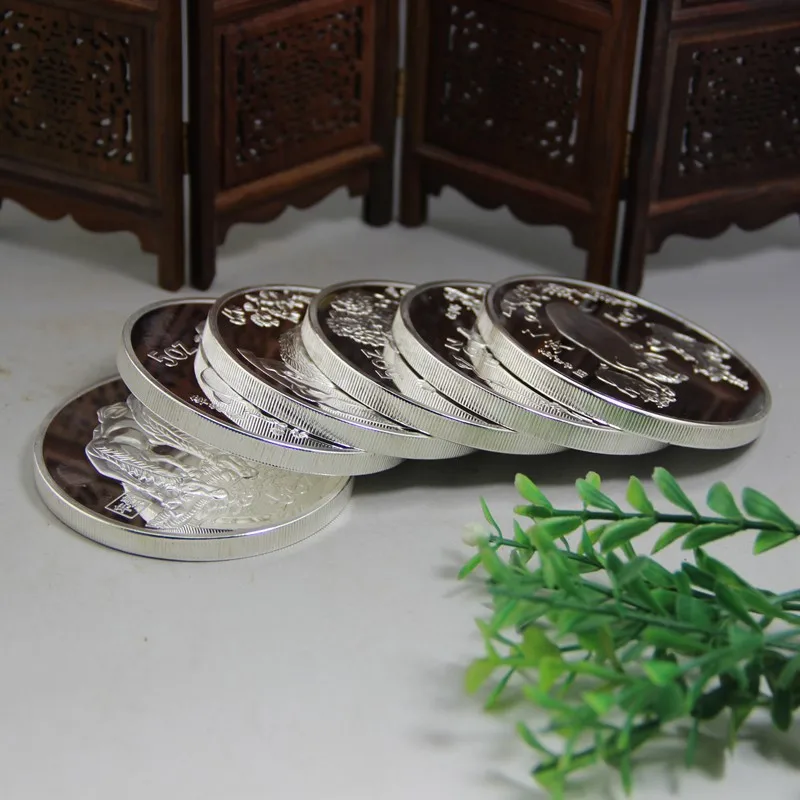 

the Year of Sheep Silver Plated Coin big Commemorative 5oz Coins Chinese Zodiac Animal Coins