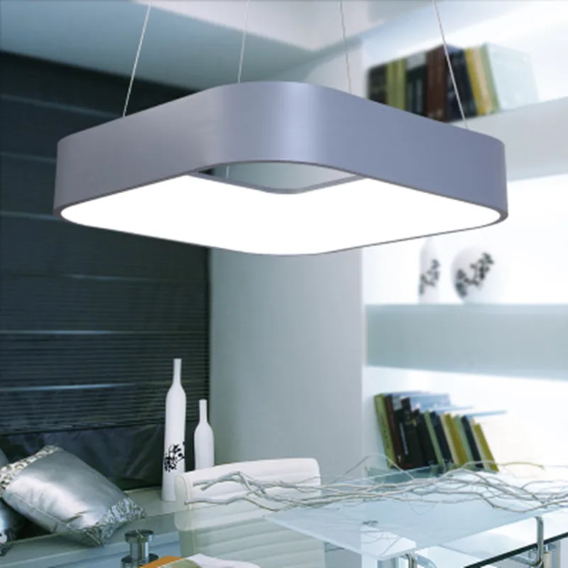 Современный простой квадратный светодиодный подвесной светильник для столовой