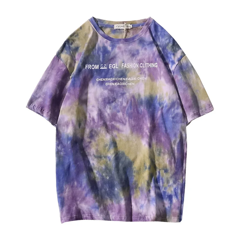 DAYIFUN 2020 новые хлопковые футболки с галстуком футболка короткими рукавами женская