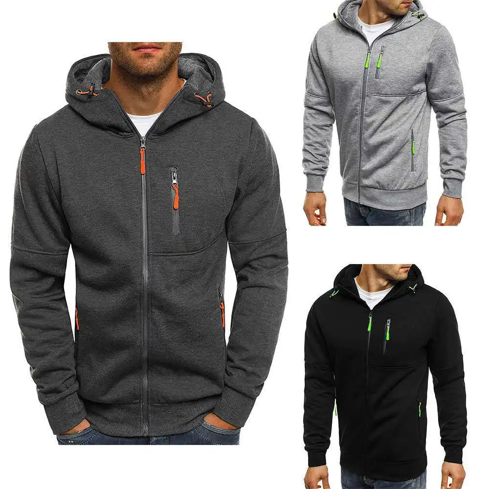 

Sports outdoor men's casual Hooded Sweater autumn and winter new trend cardigan, sweater coat, cycling Sweatshirt