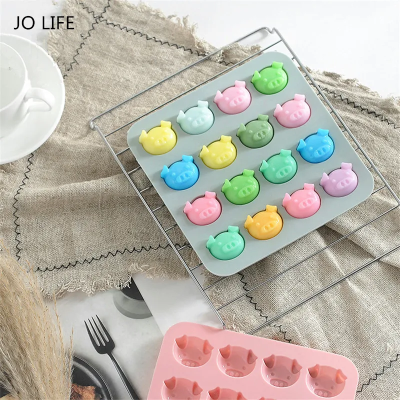 

JO LIFE Lovely Piggy Silicone Cake Decoration Tool Animal Cartoon Pig Cake Mold Chocolate Jelly Pudding Mould