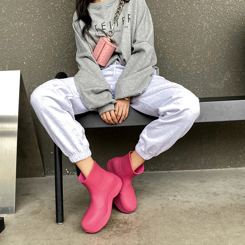 Ботинки-челси женские/мужские резиновые брендовые Нескользящие