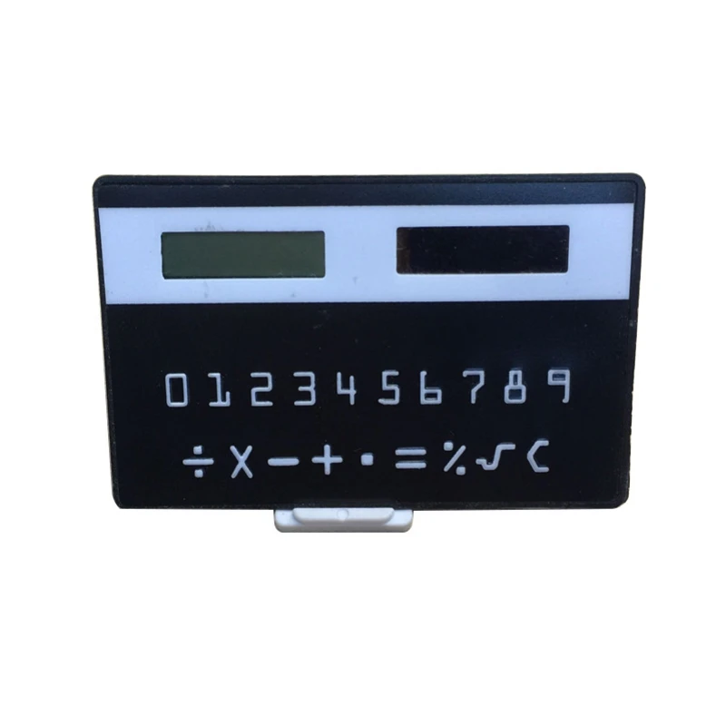 Ультра тонкий карманные карты калькулятор на солнечных батареях Мощность