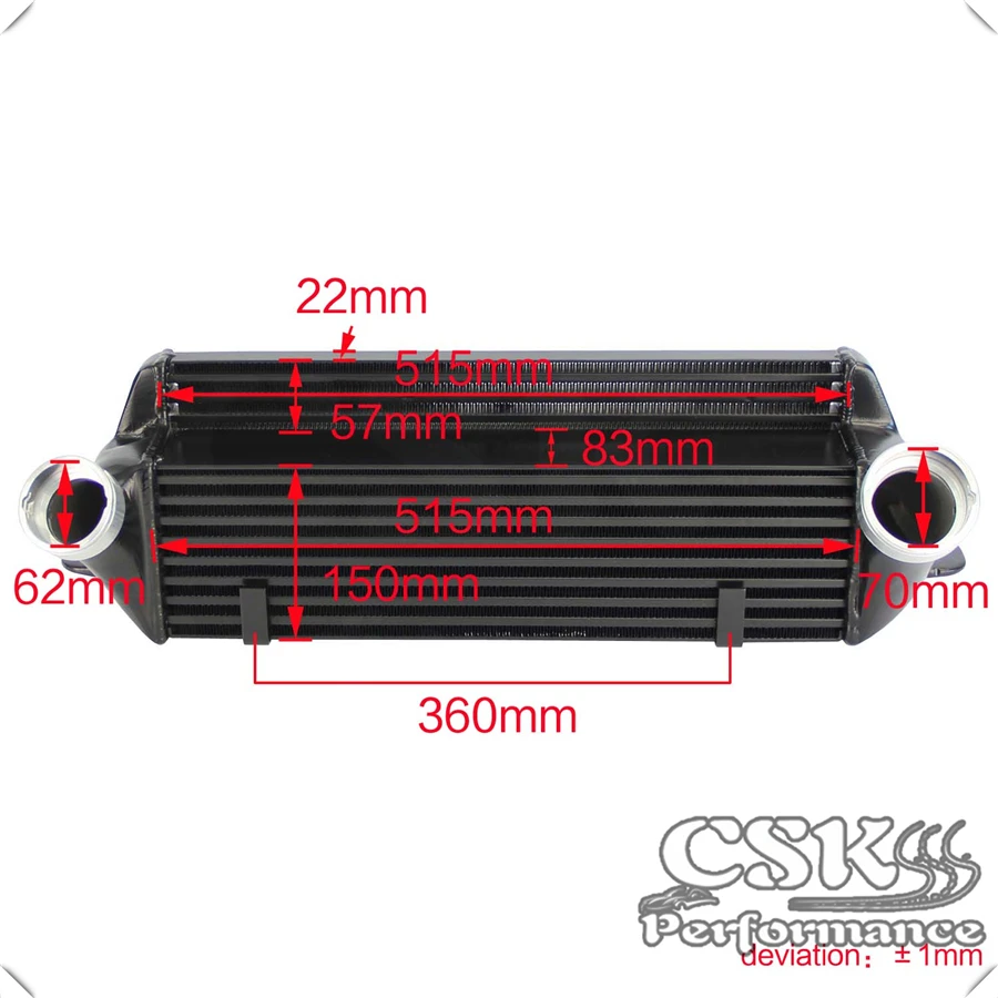 Тюнинг производительность интеркулер подходит для Bmw E серии 2.0l дизель Eco Tune 120d 123d