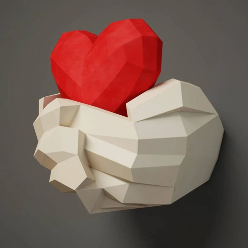 Мини бумажная ручная работа с сердцем 3D домашний Настенный декор DIY подарок