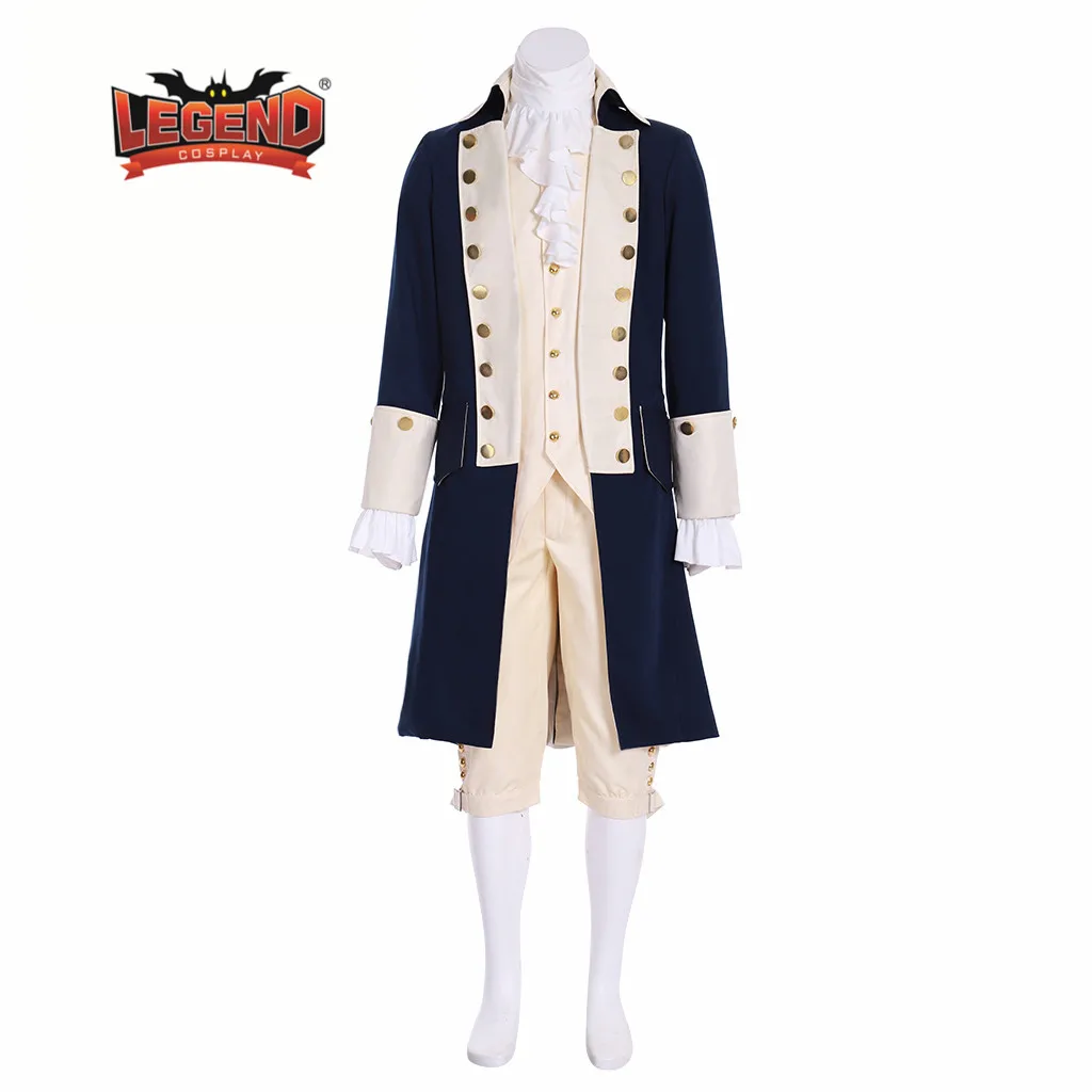 Поворот: WASHINGTON'S SPIES костюм для косплея наряд Джорджа Вашингтона синяя куртка с