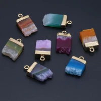wholesale5pcs natural stone agate crystal teeth irregular pendant for woman jewelry making diy necklace earring gift accessories
