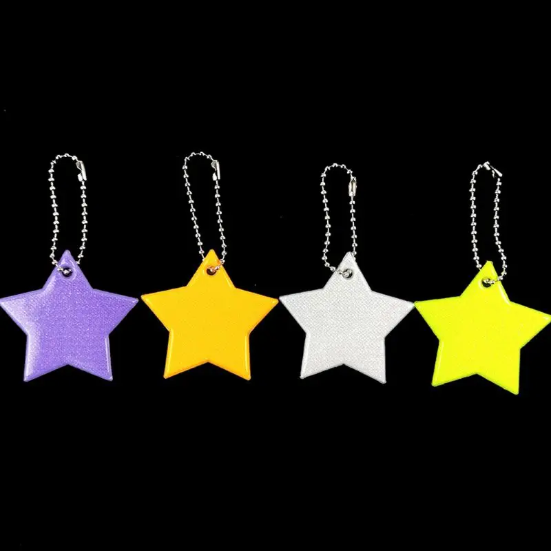 

Child Safety Reflector Key Ring Star Ultra Reflective Gear Keychain Bag Clothing