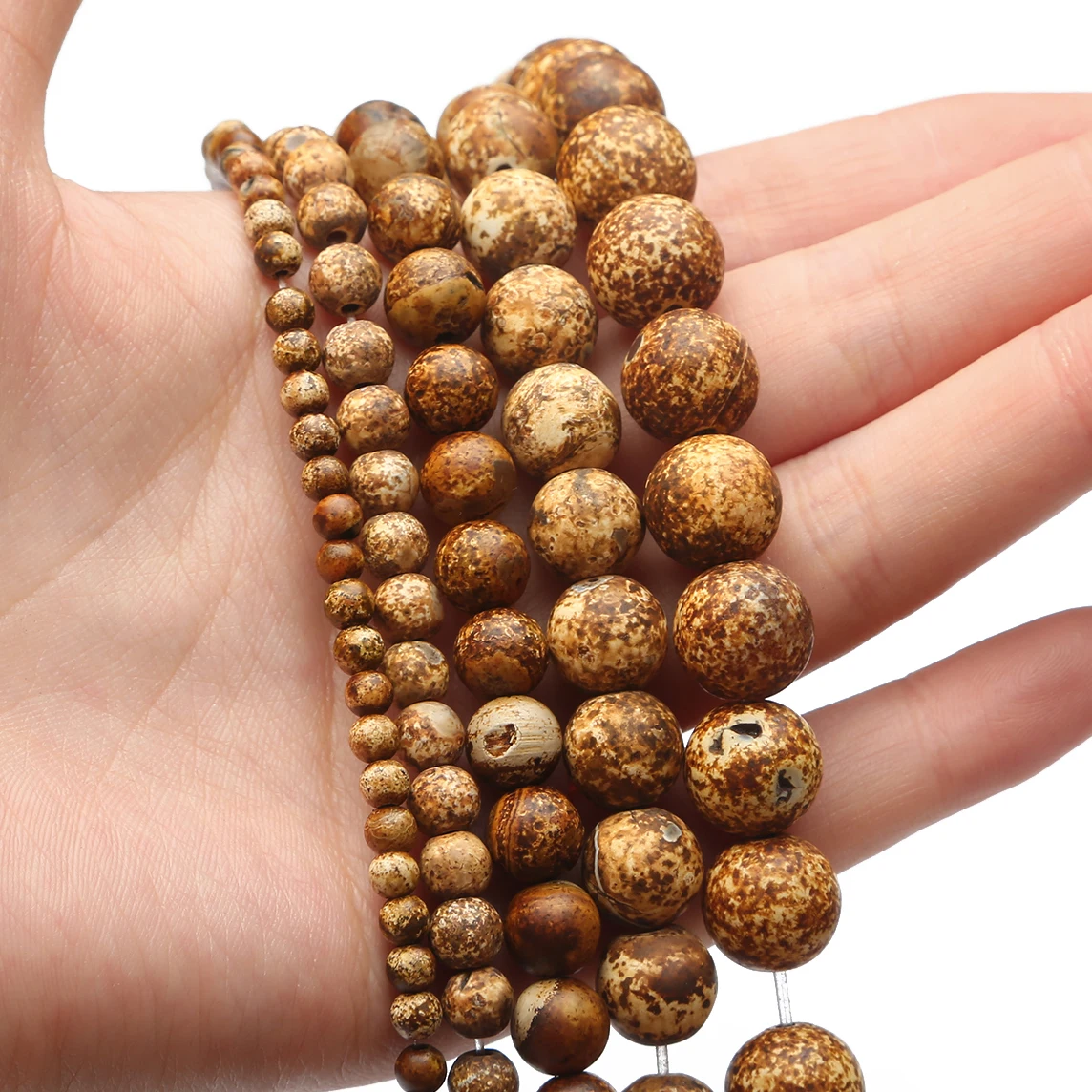 Гладкие лающие Агаты круглые бусины-разделители натуральный камень для