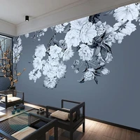 custom mural wallpaper 3d hand painted chinese style flowers and bird painting living room tv sofa study classic papel de parede