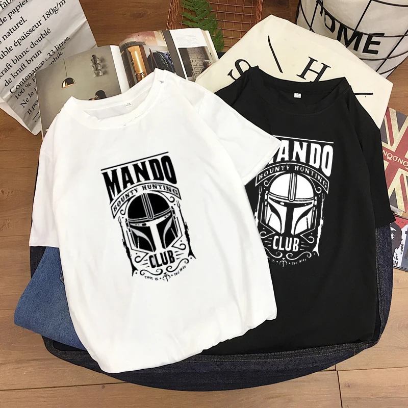 Женские Мандалорское футболка 2020 летние футболки из хлопка с короткими рукавами