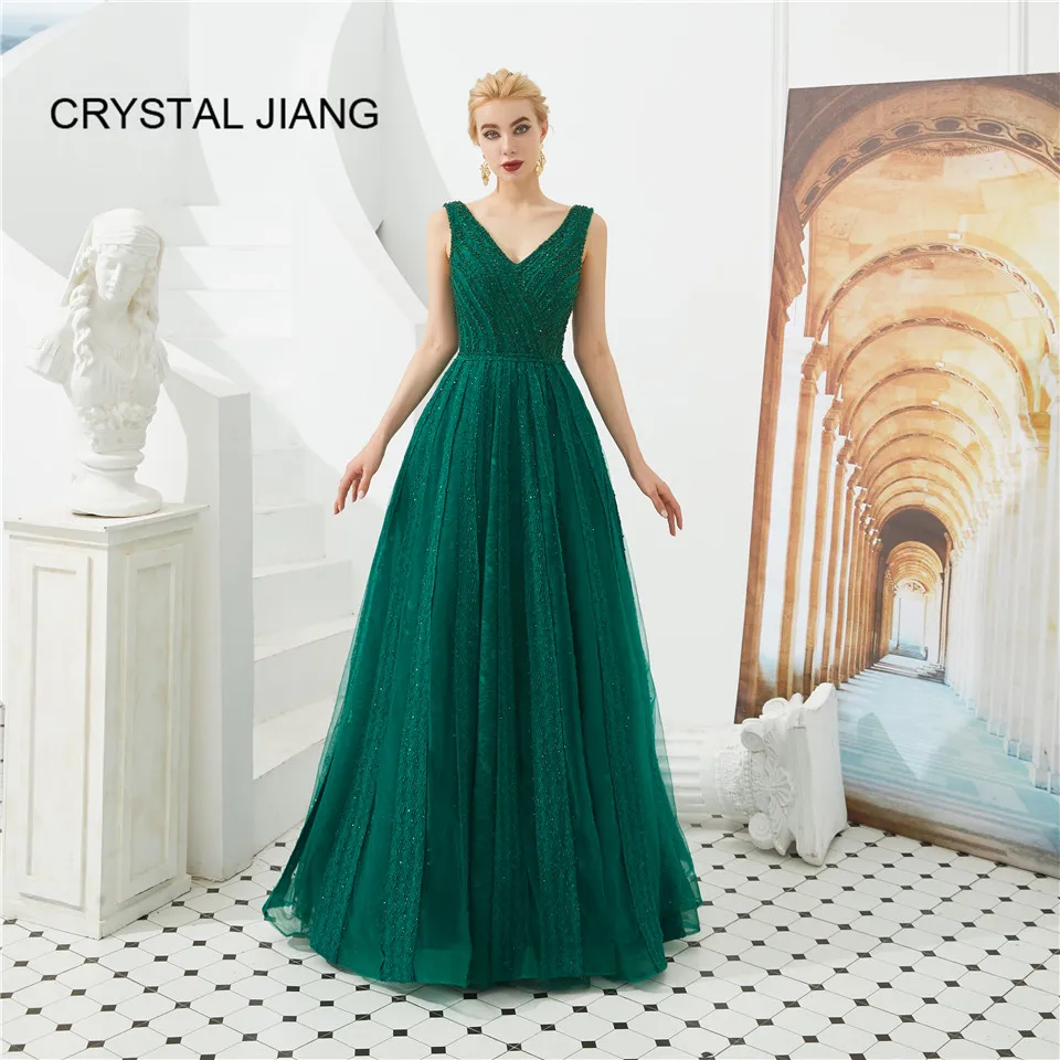 Robe De Soiree сексуальное зеленое кружевное вечернее платье с v-образным вырезом
