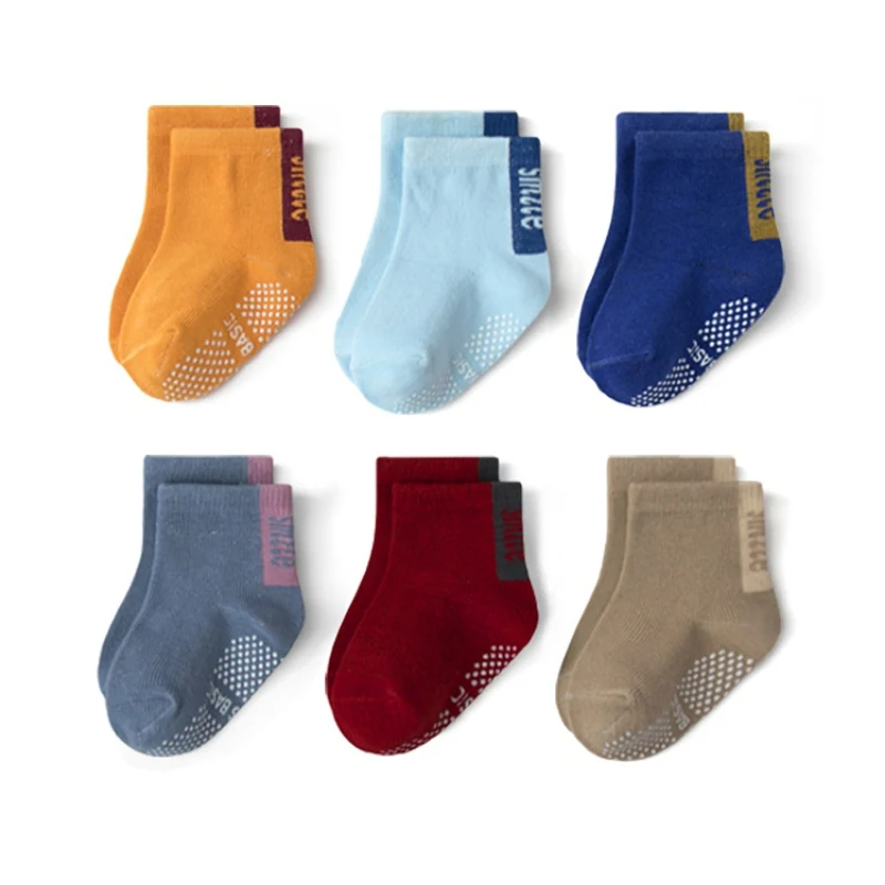 

Weixinbuy 12 Pairs/lot Baby Boys Girls Cotton Socks Children Cute Polka Dot Toddlers Kids Socks Soft Anti-slip Socks 0-7 Years