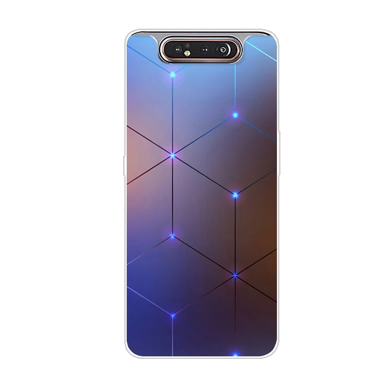 Чехол для телефона Samsung Galaxy A80 силиконовый чехол с цветочным рисунком мягкий из