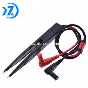 uxcell Surface Mounted Devices Chip Test Lead Meter Probe Tweezer Banana  Plug for Multimeter Capacitor Resistance Tester
