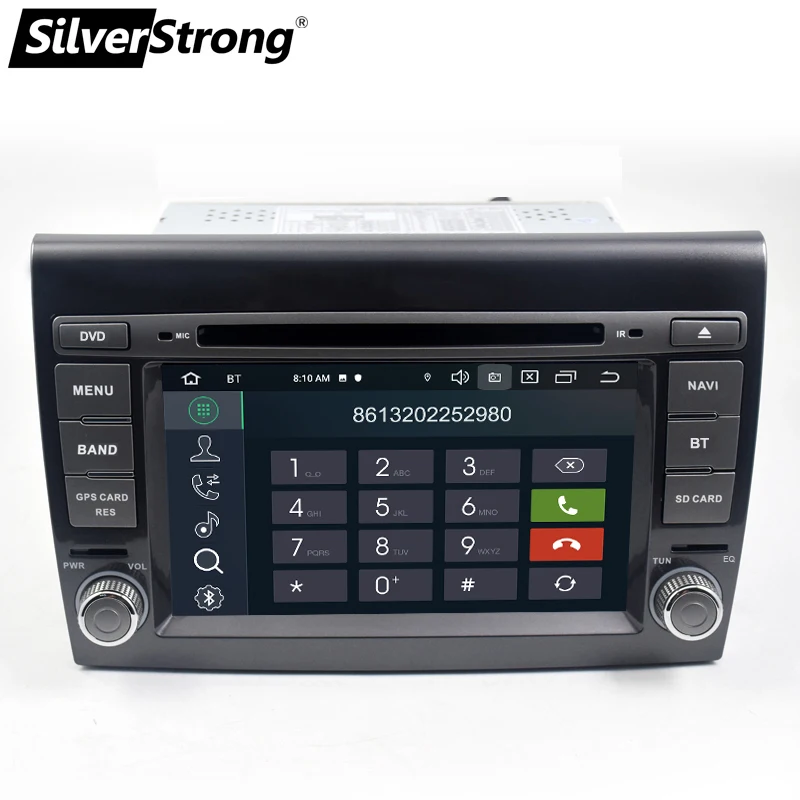 SilverStrong 2 Din Android9.0 4G 64G Автомобильный dvd-плеер 7 ''Авторадио gps навигация для Fiat Bravo 2007 2008 2009 2010 2011 2012