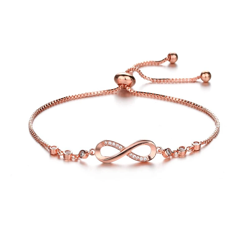 

(Cubic Zirconia ) Luxury Infinity Bracelets&Bangles For Women Alloy Adjustable Bracelets Charm Crystal Jewelry Bracelet BT200291