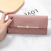 long womens wallet female purses metal coin purse card holder wallets pu leather clutch money bag purses card holder carteira