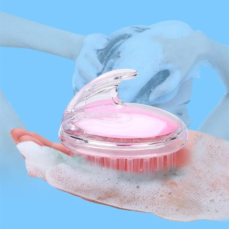 Washing Hair Brush Cleaning Soft Silicone Shampoo Scalp Shower Body Massage Relax Head Massager Brushes Unisex Comb Anti-itch | Дом и сад