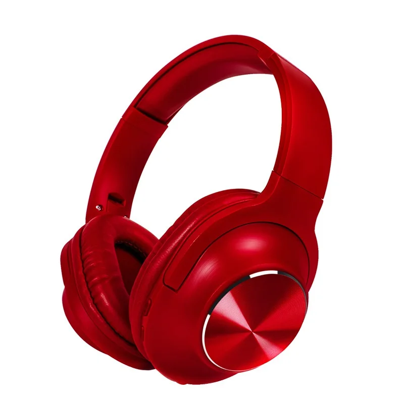 Red Qh16 металлические Bluetooth 5,0 наушники floding наушники с креплением на голову Беспроводная гарнитура Bluetooth HIFI - Цвет: Red