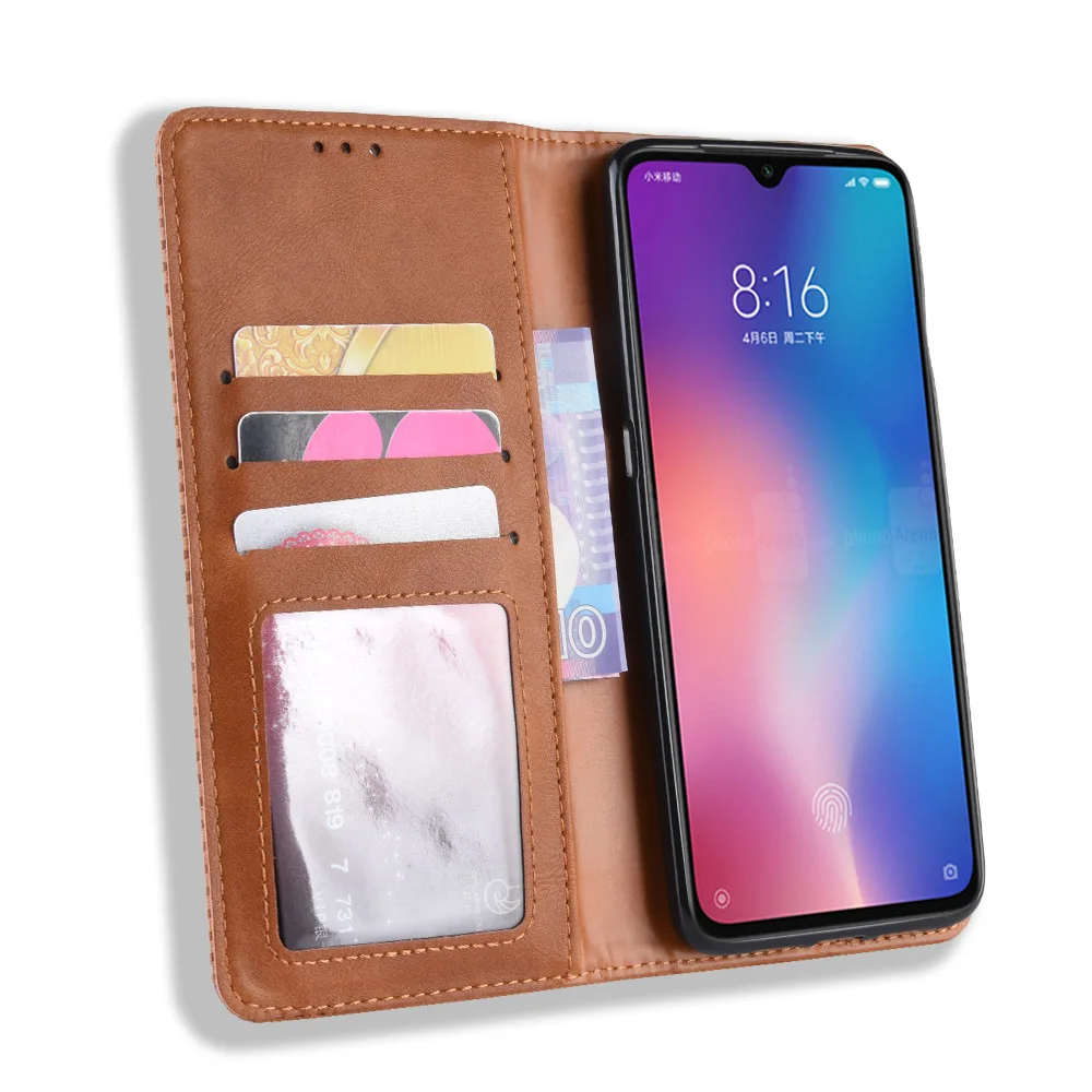 Тонкий кожаный магнитный флип-чехол для Xiaomi mi 9 8 Se Play mi 8 Pocophone F1 9t Pro держатель для карт кошелек Чехол mi 9 mi 9se mi 9t оболочка