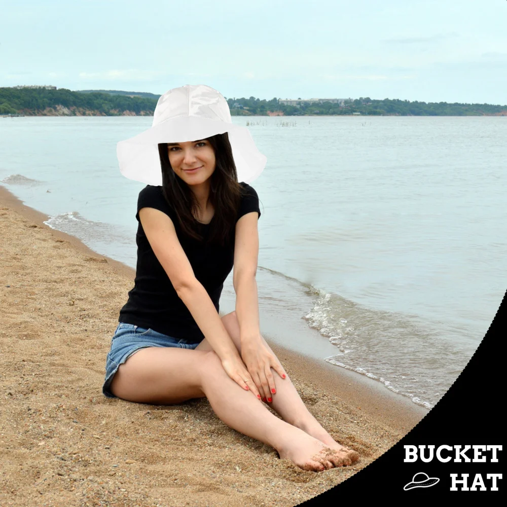

1pc Sun Hat Breathable Gauze Hat Inner Adjustable Belt UV Protection Bucket Hat