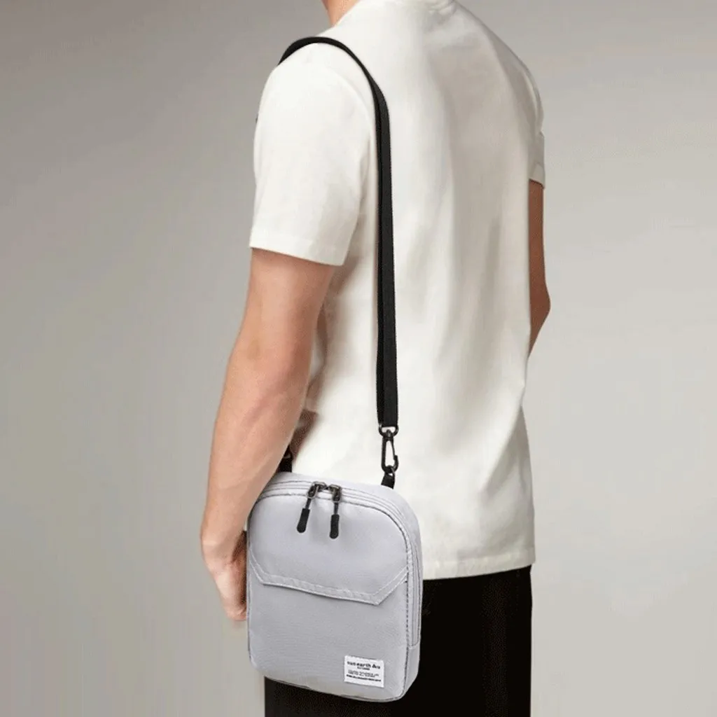 Модная сумка мессенджер мужские сумки из мягкого нейлона однотонная на молнии