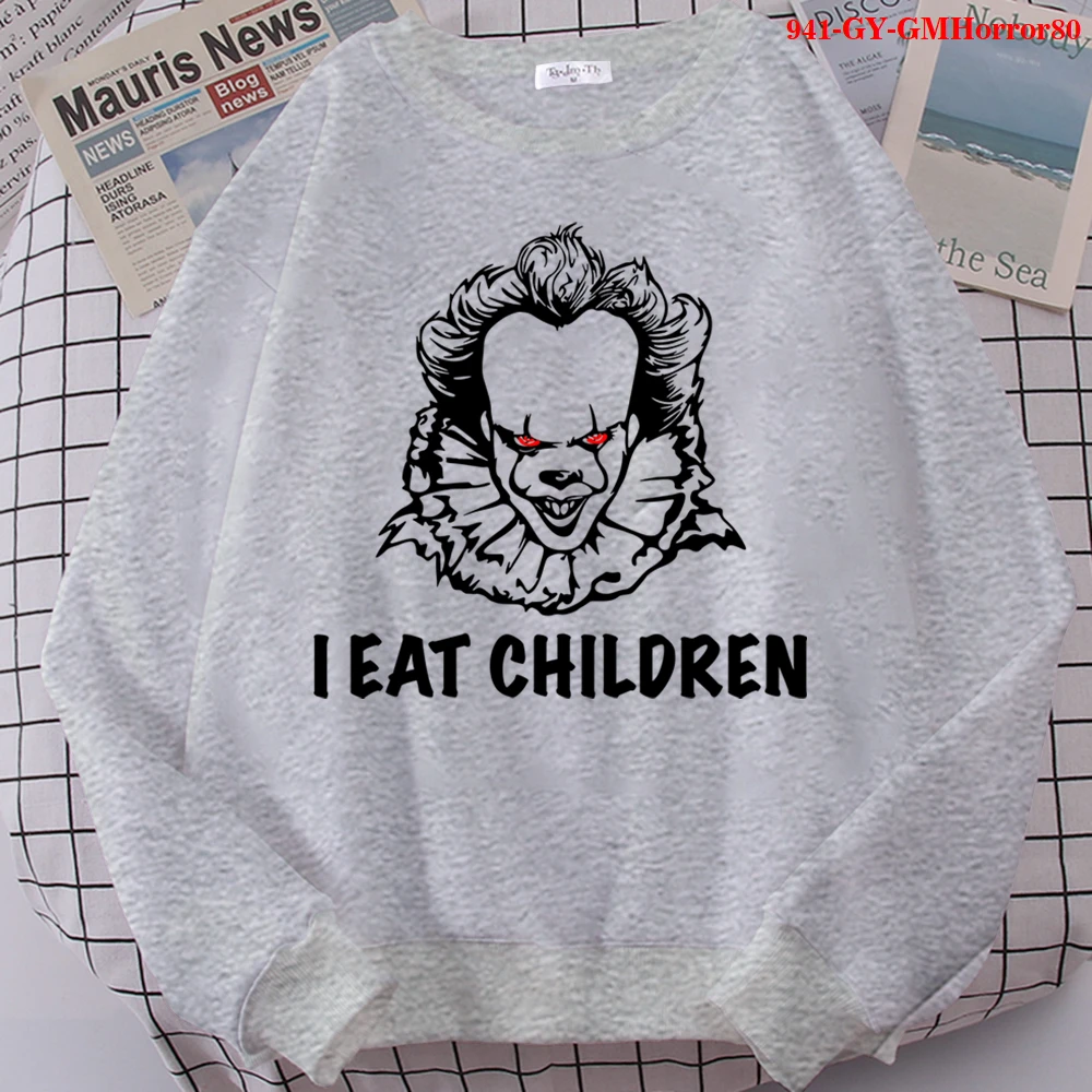 

Толстовка I EAT Kids с надписью, мужские повседневные свитшоты, толстовка с капюшоном, Мужская модная толстовка с круглым вырезом в стиле Харадз...