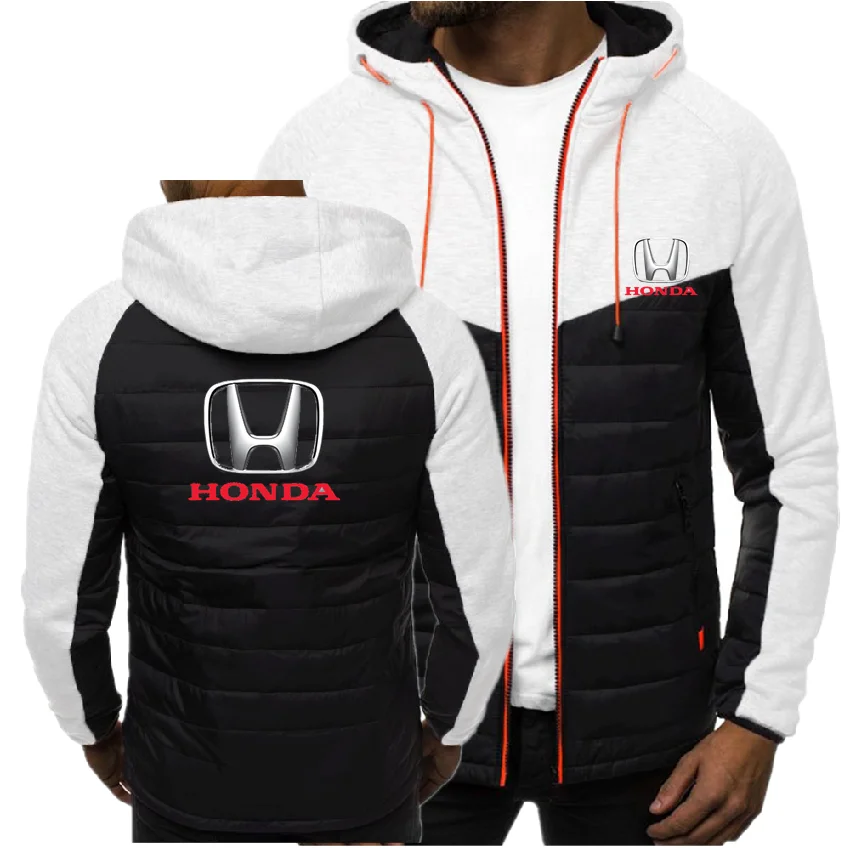 

2021 Honda Car Men's Casual Hoodie Zipper Hooded Jacket Men's Jacket Sportswear Winter Jacket Sweatshirt European Size S~4XL