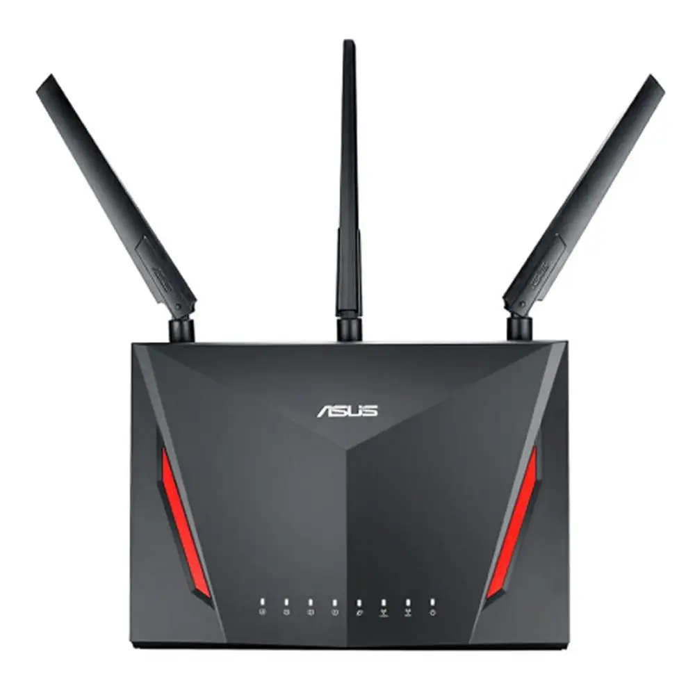 black Asus двухдиапазонный Беспроводной гигабитный маршрутизатор с 4-Порты и разъёмы Gigabit LAN с тремя внешними антеннами для дома Применение RT-AC86U - Цвет: black