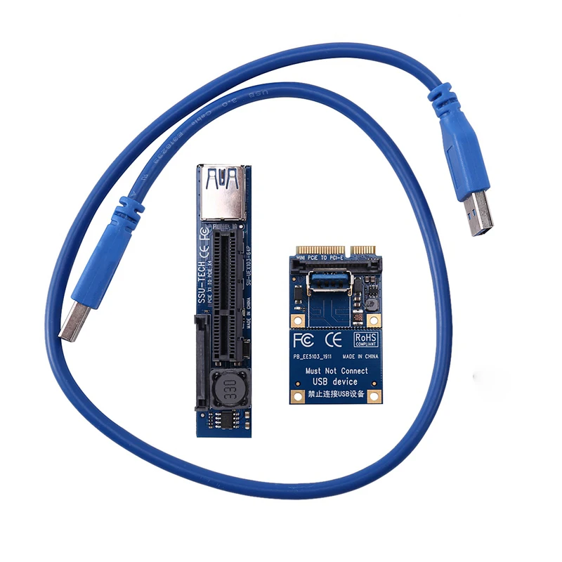 

Мини PCIE к PCI-E X4 слот переходник адаптер порта с 60 см USB3.0 Удлинительный кабель PCI Express Райзер карта PCIE удлинитель