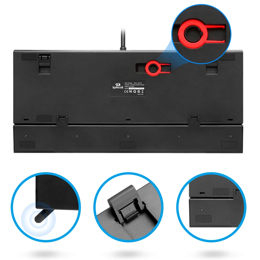 Redragon K569 Rgb алюминиевая USB Механическая игровая клавиатура синий переключатель со светодиодной подсветкой 104 ключ анти-ореолы проводной ПК компьютер геймер