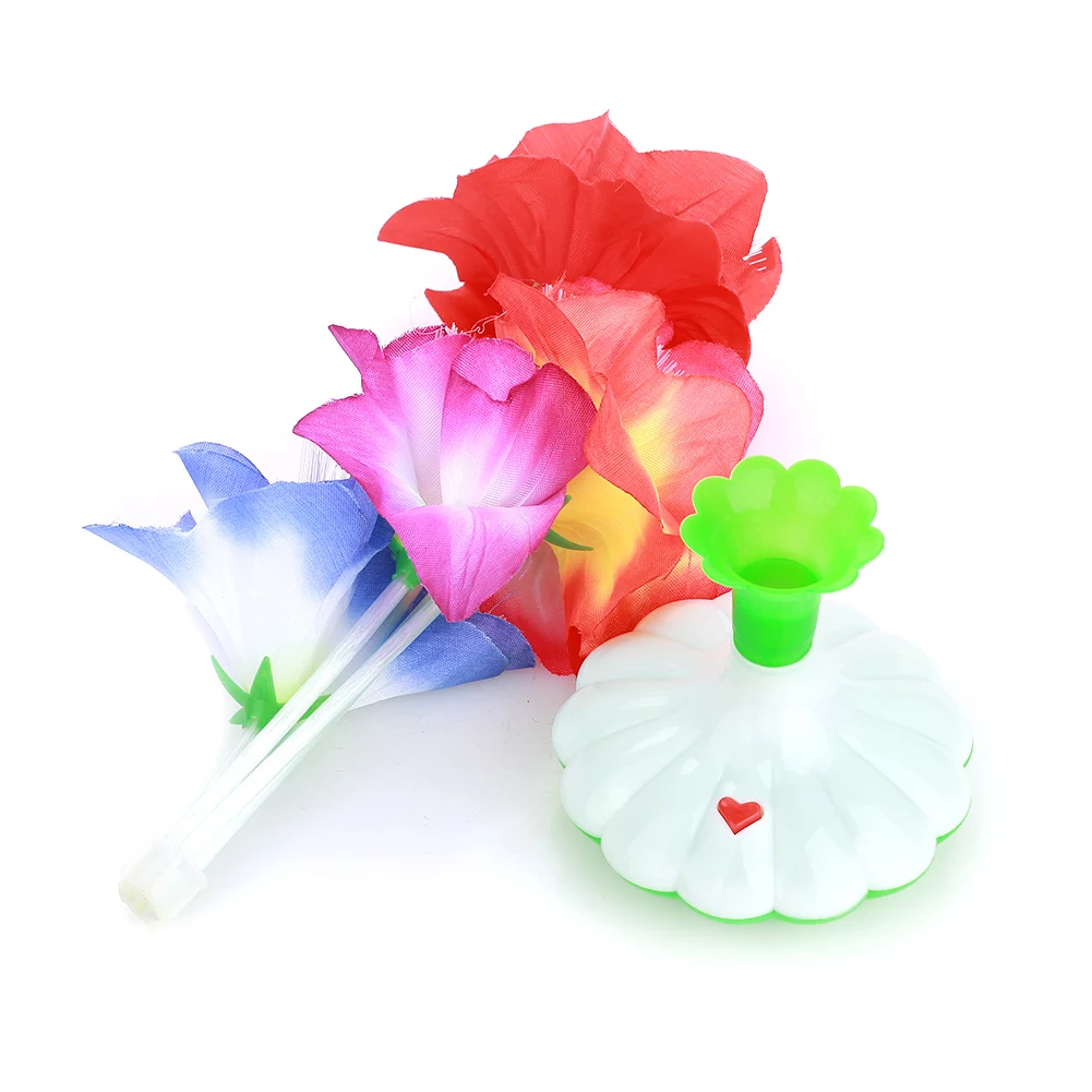 Fiber LED Lamp Colorful Kapok Vase Beautiful Flower Light Optical Plastic Room Valentine'S Day Christmas | Лампы и освещение