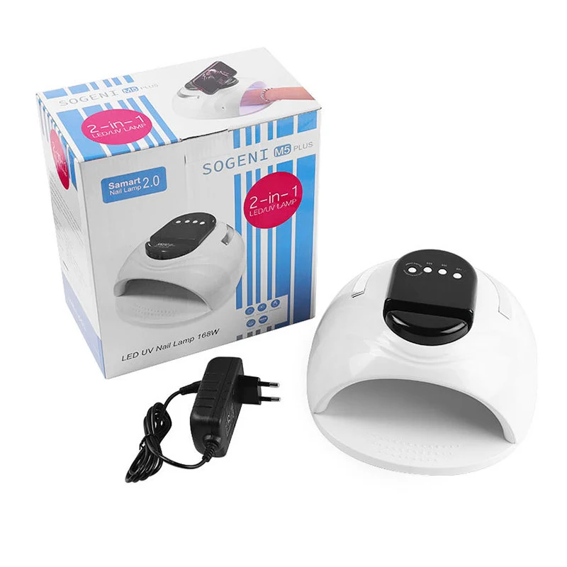 

Nail Dryers Portable Nail Art Light Therapy Machine 168W 42 Lamp Beads UV/LED With Mobile Phone Holder Phototherapy Lamp