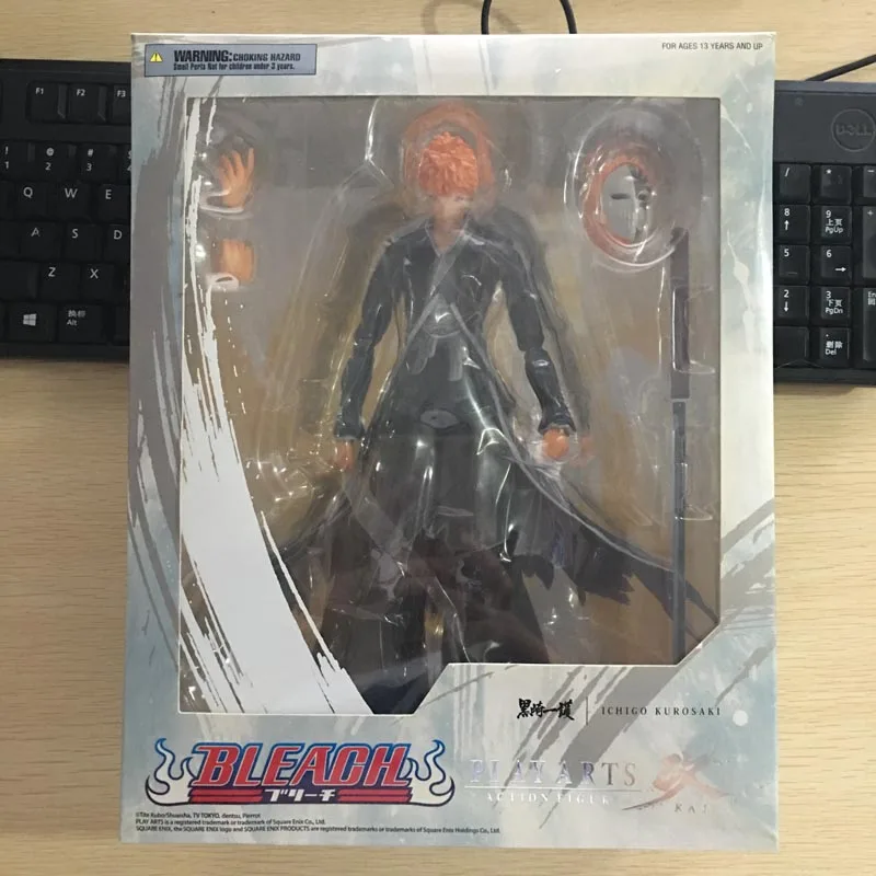 With box Play Arts Bleach Kurosaki Ichigo фигурка PA игрушка Kai Модель 25 см - Цвет: With box