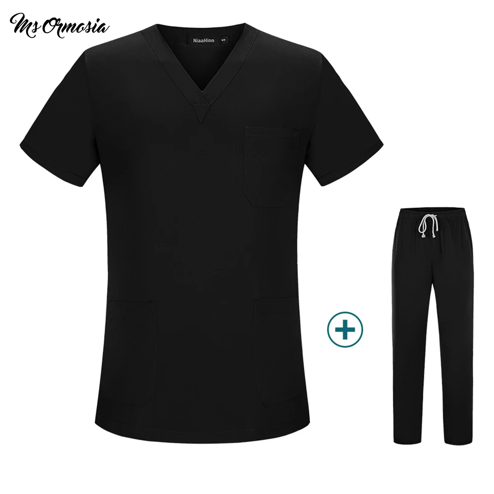 

Унисекс, дышащие скрабы высокого качества, униформа для зоомагазина, косметологические наборы лабораторная униформа, черные