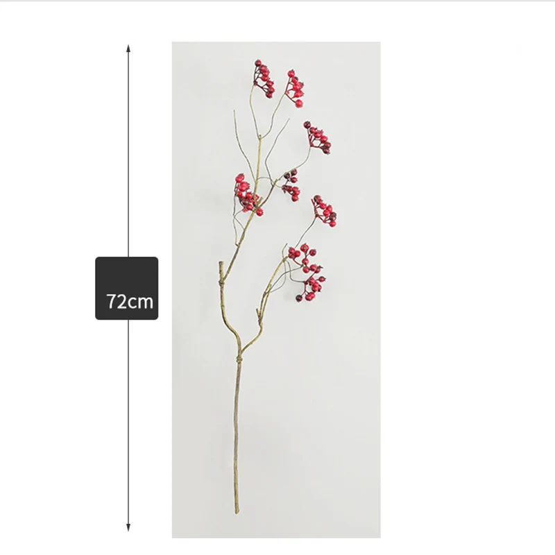 72cm Blueberry Artificial Fruit DIY Cranberry Foam Branch Berry Wedding Christmas Party Home Decoration images - 6